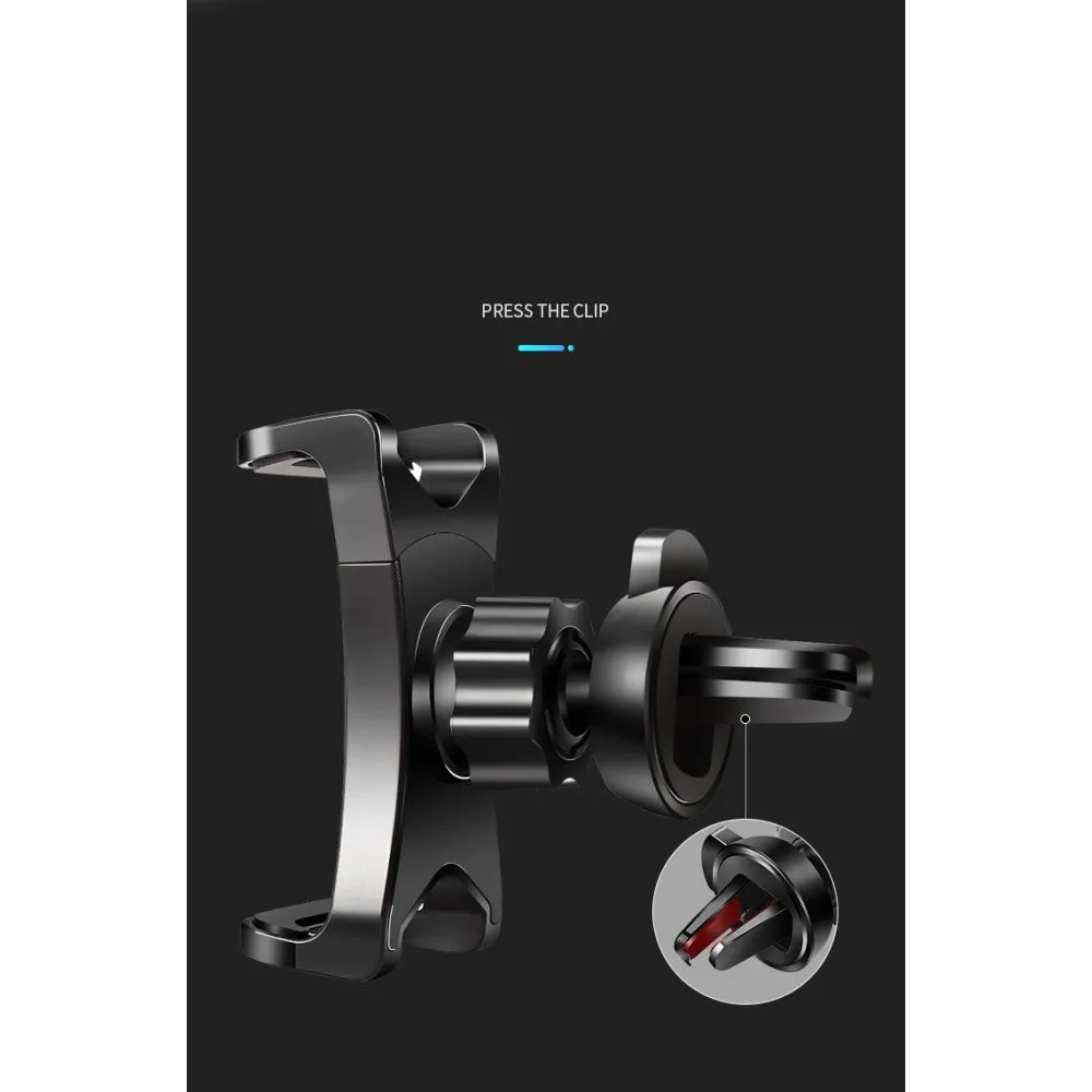 3 in 1 Car GPS Smartphone Holder: Dashboard / Visor Clamp   AC Grid Clip for SHARP AQUOS V (2019) - Black