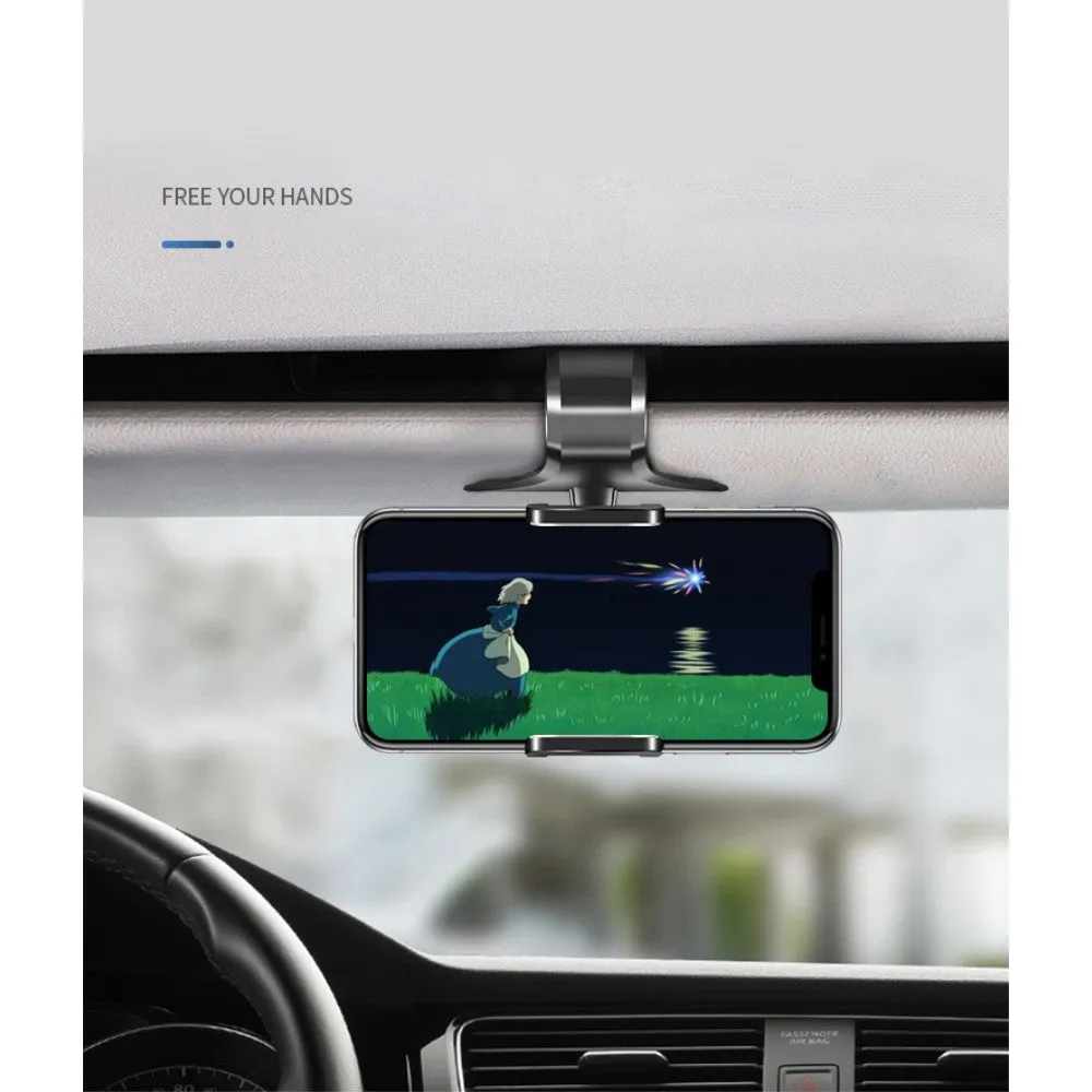 3 in 1 Car GPS Smartphone Holder: Dashboard / Visor Clamp   AC Grid Clip for Sharp DM016SH - Black
