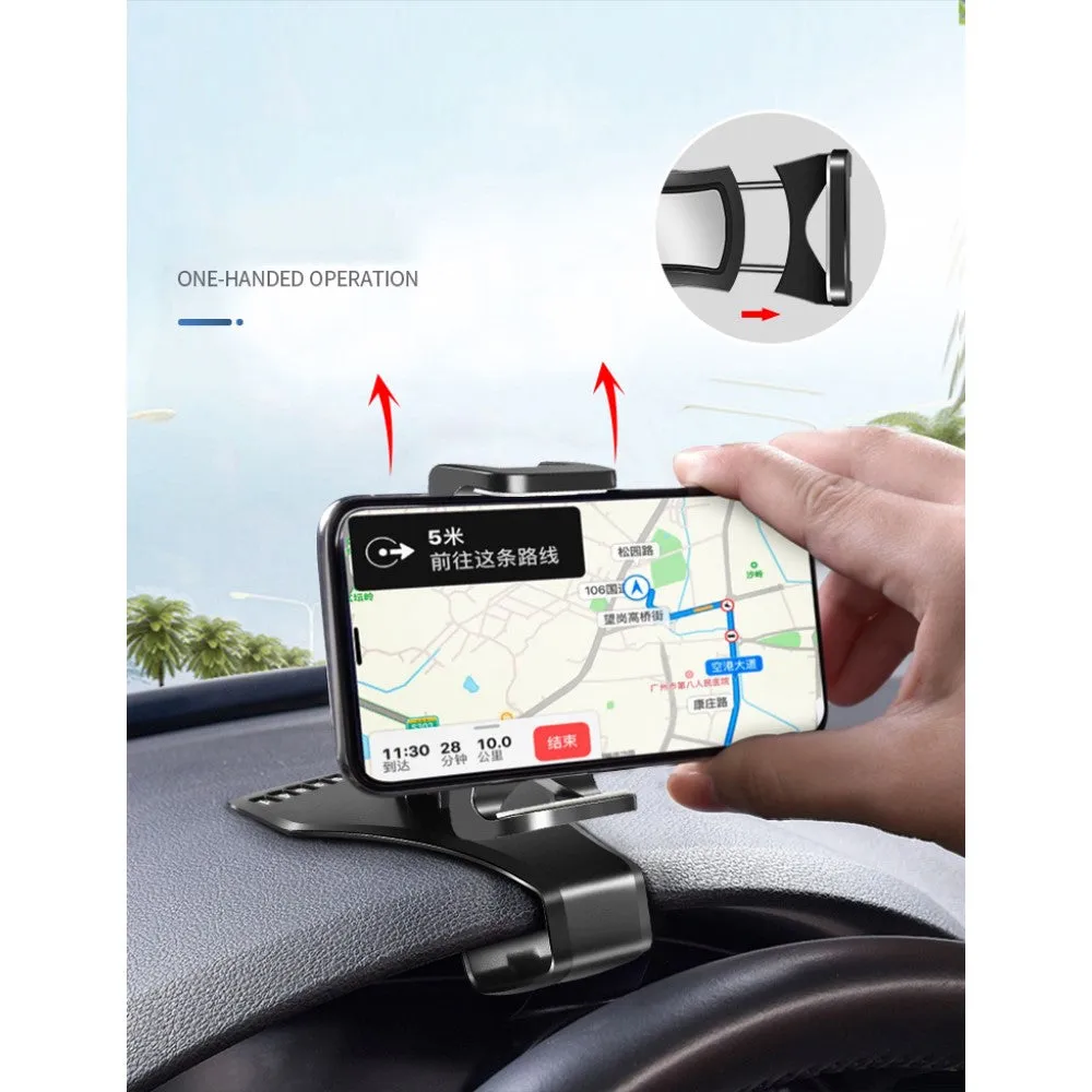 3 in 1 Car GPS Smartphone Holder: Dashboard / Visor Clamp   AC Grid Clip for Sharp DM016SH - Black