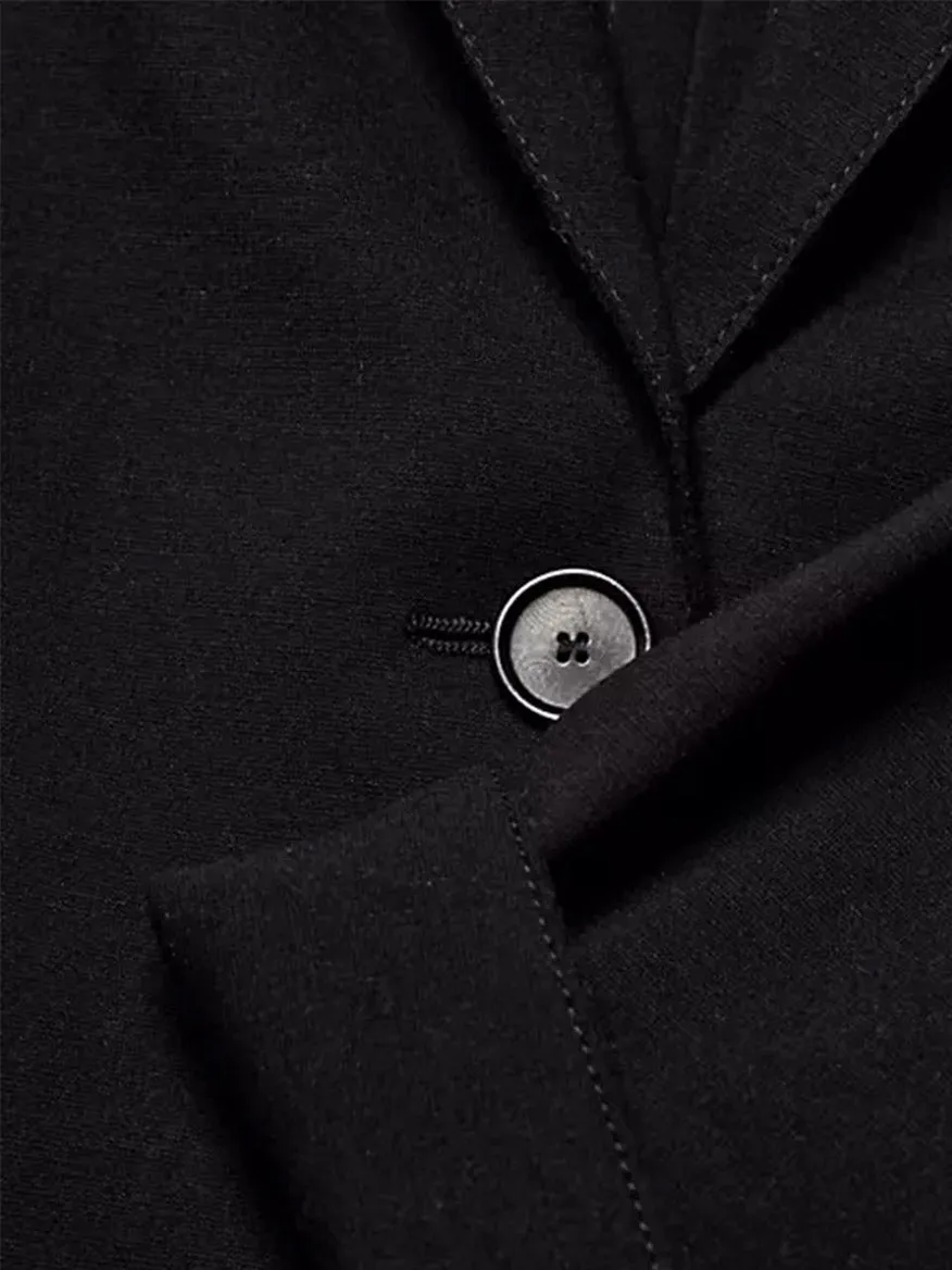 Akris Punto Elements One-Button Jersey Blazer in Black