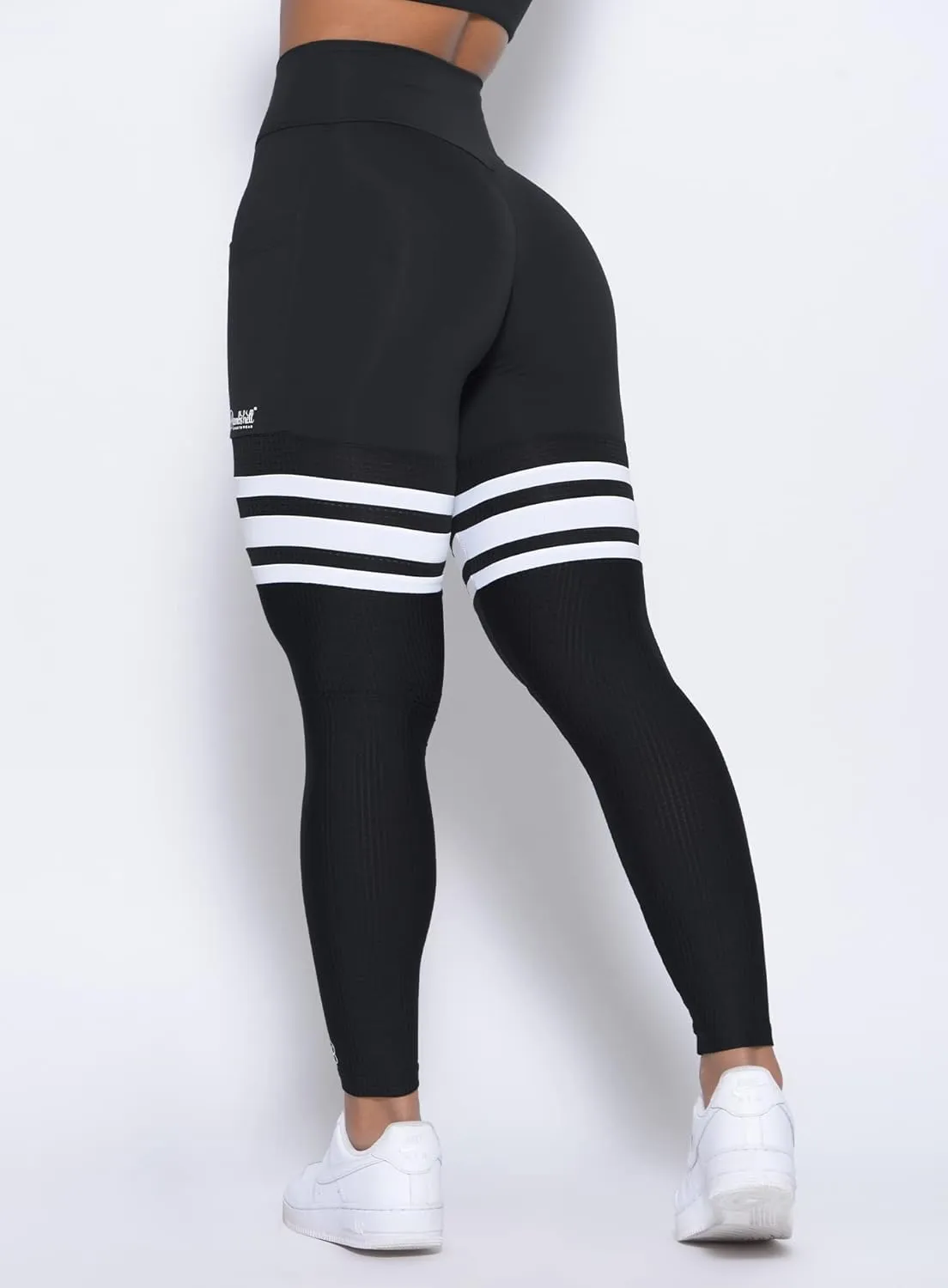 Bombshell Sportswear Perform Thigh High Leggings for Women with Pockets, Workout Running Yoga Leggings