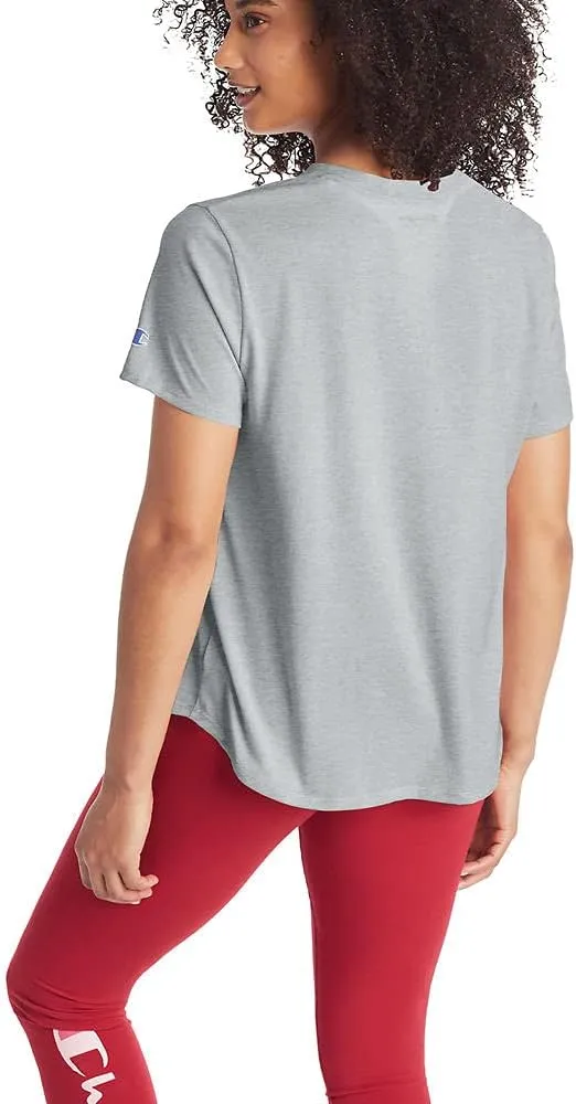 Champion Women's T-shirt, Classic Short Sleeve T-shirt, Lightweight Tee for Women, Script Logo (Plus Size Available)