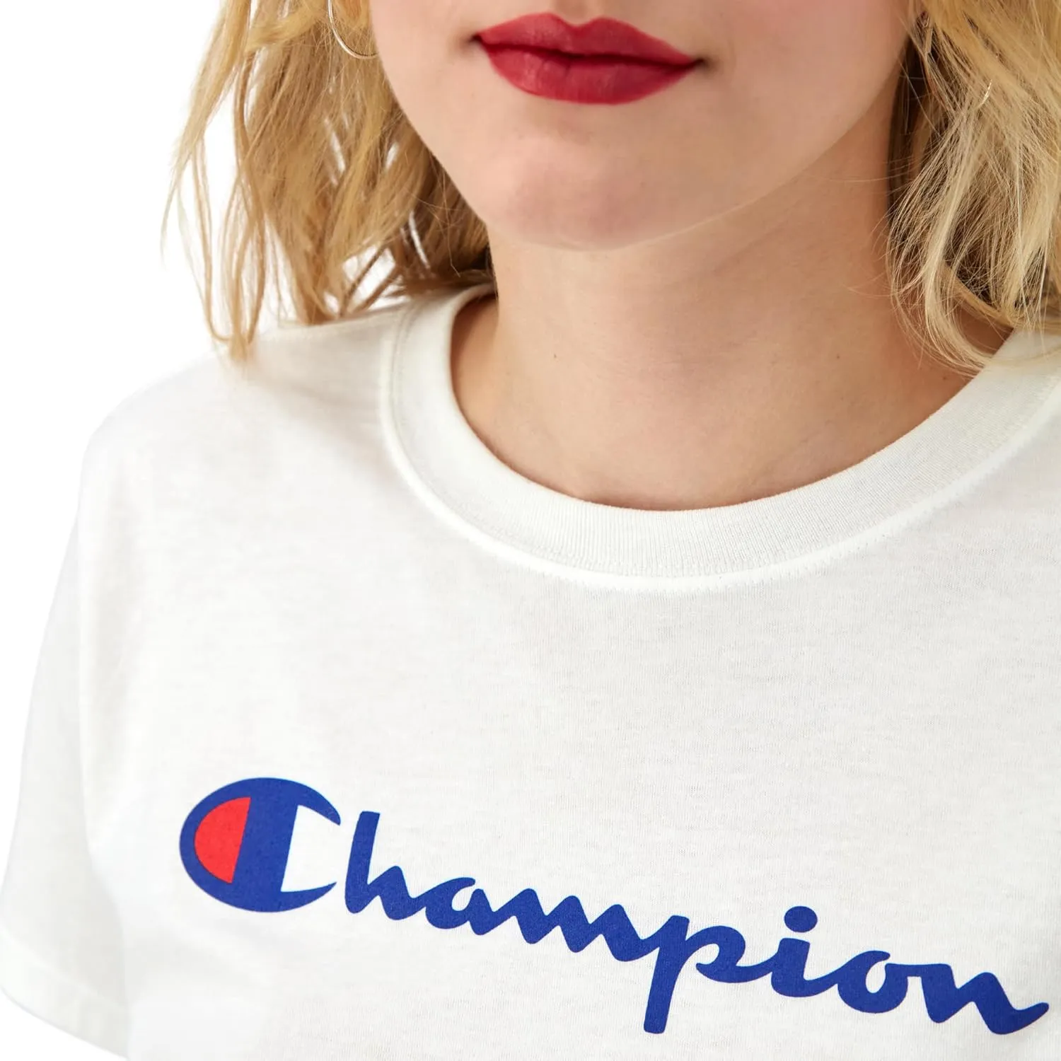 Champion Women's T-shirt, Classic Short Sleeve T-shirt, Lightweight Tee for Women, Script Logo (Plus Size Available)