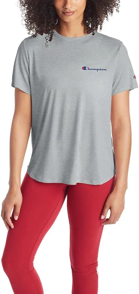 Champion Women's T-shirt, Classic Short Sleeve T-shirt, Lightweight Tee for Women, Script Logo (Plus Size Available)