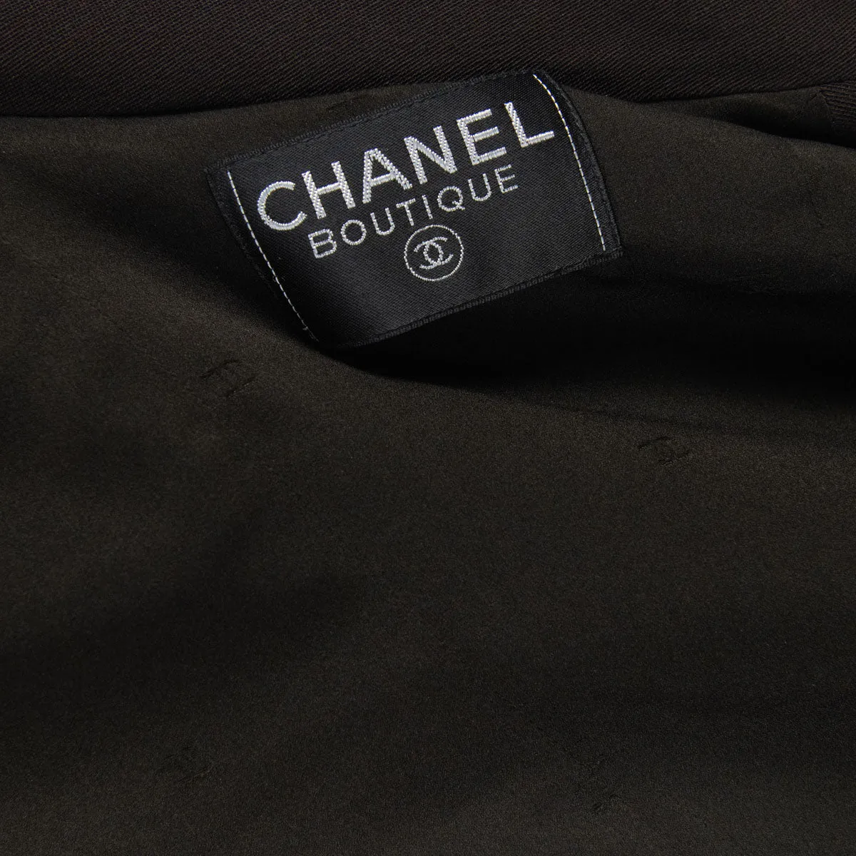 Chanel Brown Wool Crepe Jacket Size S