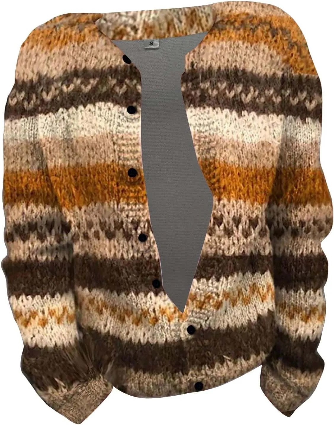 Christmas Sweater for Women Cute Xmas Floral Printed Cardigans Sweaters Open Front Button Down Casual Knitted Outerwear