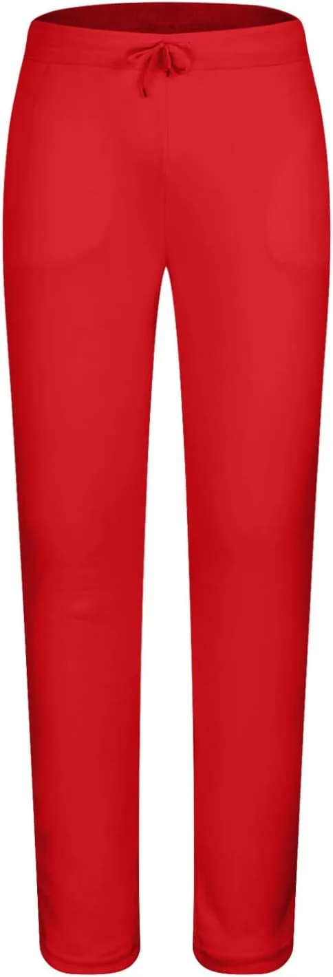 Finelylove Mens Sweatpants 2 Pack Open Bottom Fleece Joggers Straight Leg Running Workout Athletic Pants Casual Trousers