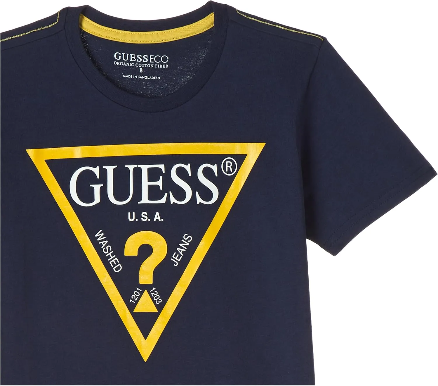 GUESS Boys' Big Organic Cotton Classic Logo T-Shirt