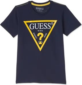GUESS Boys' Big Organic Cotton Classic Logo T-Shirt