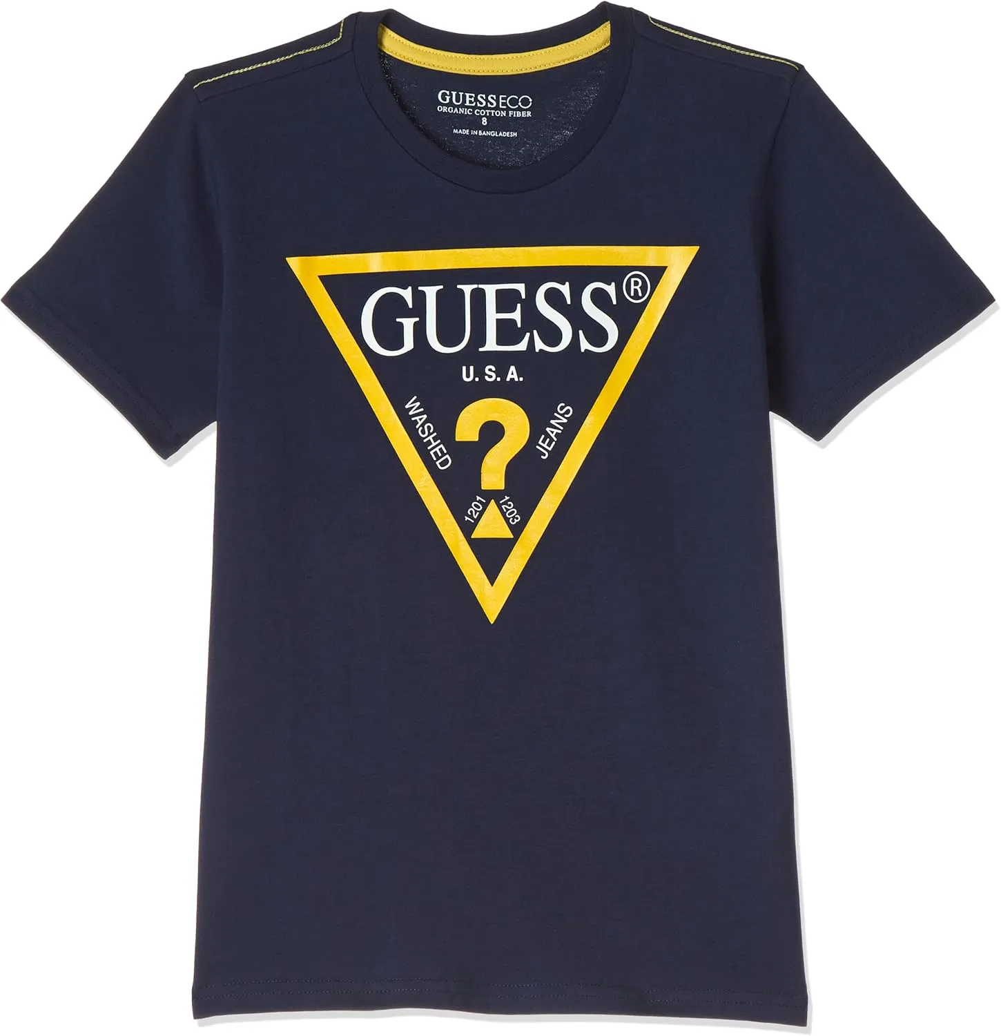 GUESS Boys' Big Organic Cotton Classic Logo T-Shirt