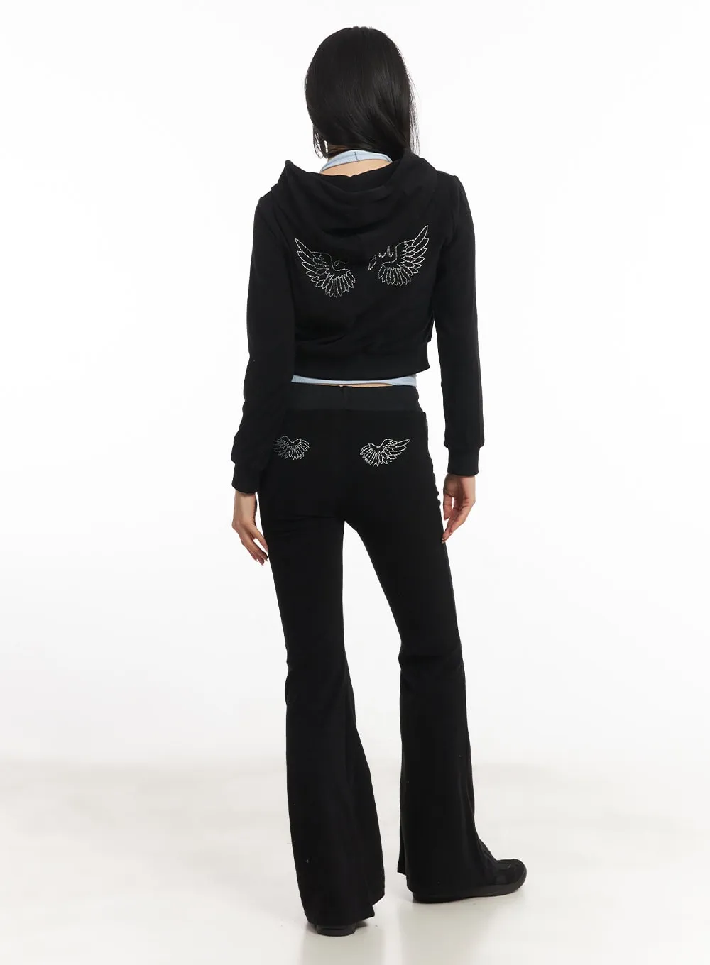 Hot Velvet Bootcut Sweatpants CA503