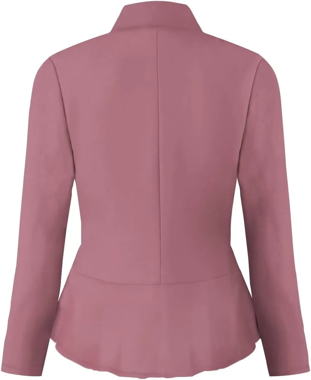 Hybrid & Company Women's Casual Work Office Elegant Open Front Premium Nylon Blazer Jacket