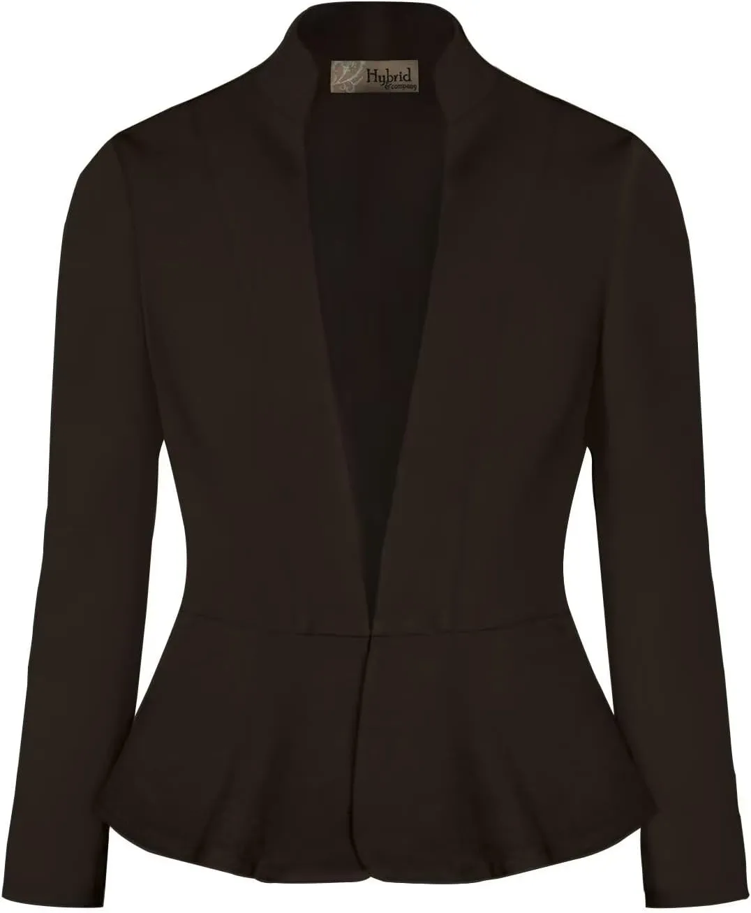 Hybrid & Company Women's Casual Work Office Elegant Open Front Premium Nylon Blazer Jacket