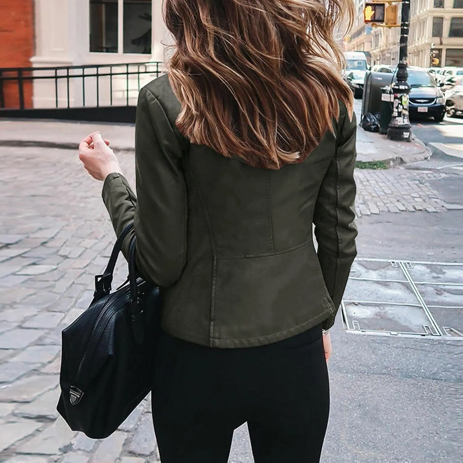 LCMTWX Winter Coats Solid Full Zip Snap Stand Collar Long Sleeve Cardigan Slim Jacket Coat for Vacation Daily Coats For