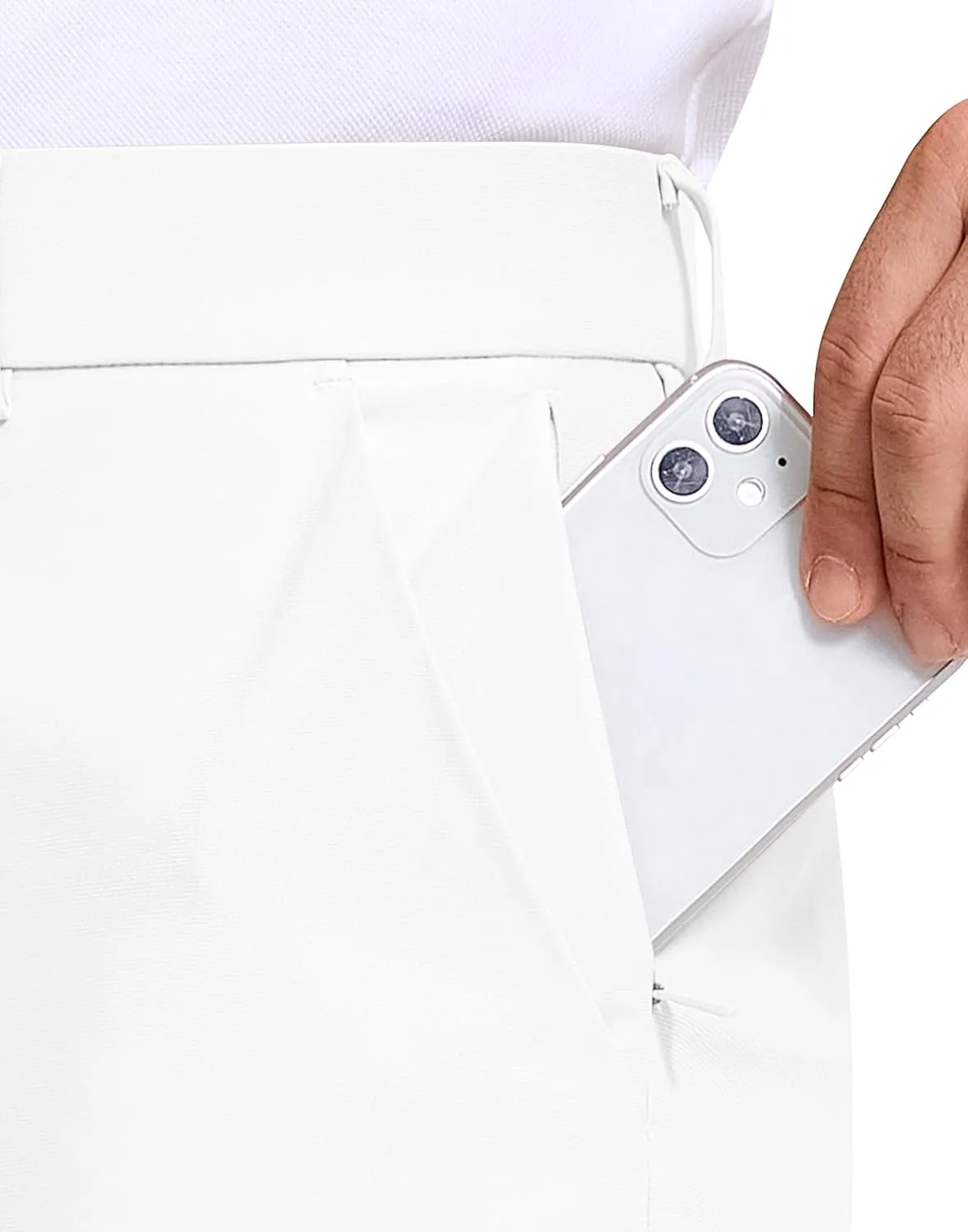 Men Golf Pants 30" Inseam 5 Pockets Slim Fit Stretch Lightweight Quick Dry Dress Chino Trousers for Work Casual