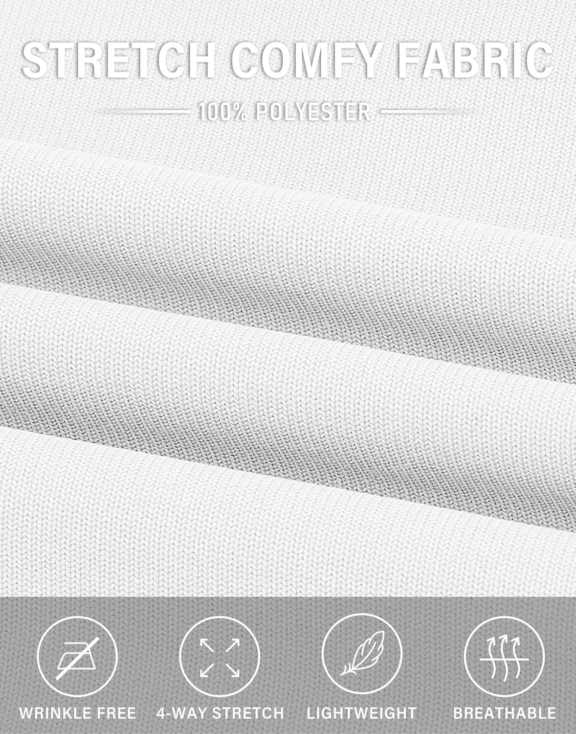 Men Golf Pants 30" Inseam 5 Pockets Slim Fit Stretch Lightweight Quick Dry Dress Chino Trousers for Work Casual