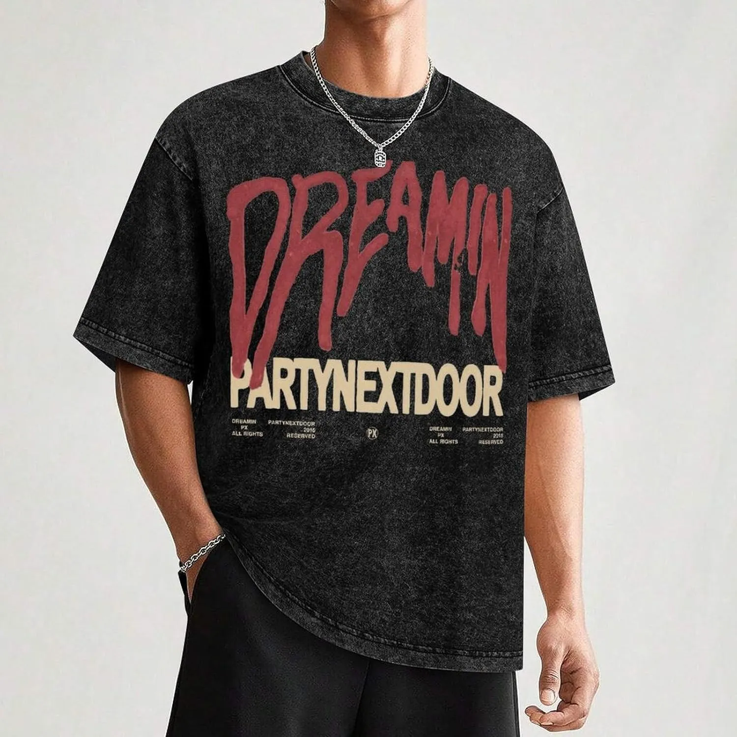 Men Shirt,Rapper Shirts Washed Tshirt Cotton Round Neck T Shirt Oversize T-Shirt for Men Classic Shirts