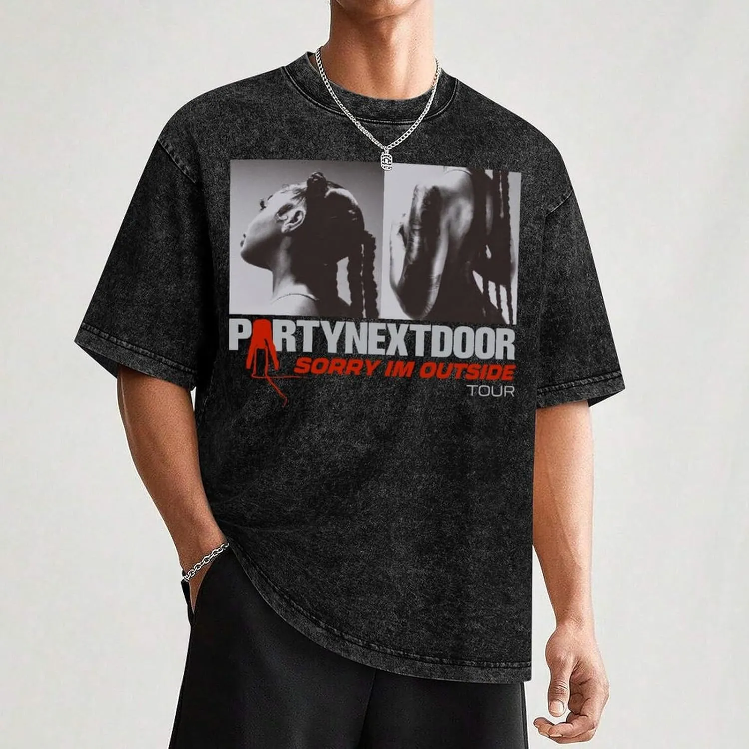 Men Shirt,Rapper Shirts Washed Tshirt Cotton Round Neck T Shirt Oversize T-Shirt for Men Classic Shirts