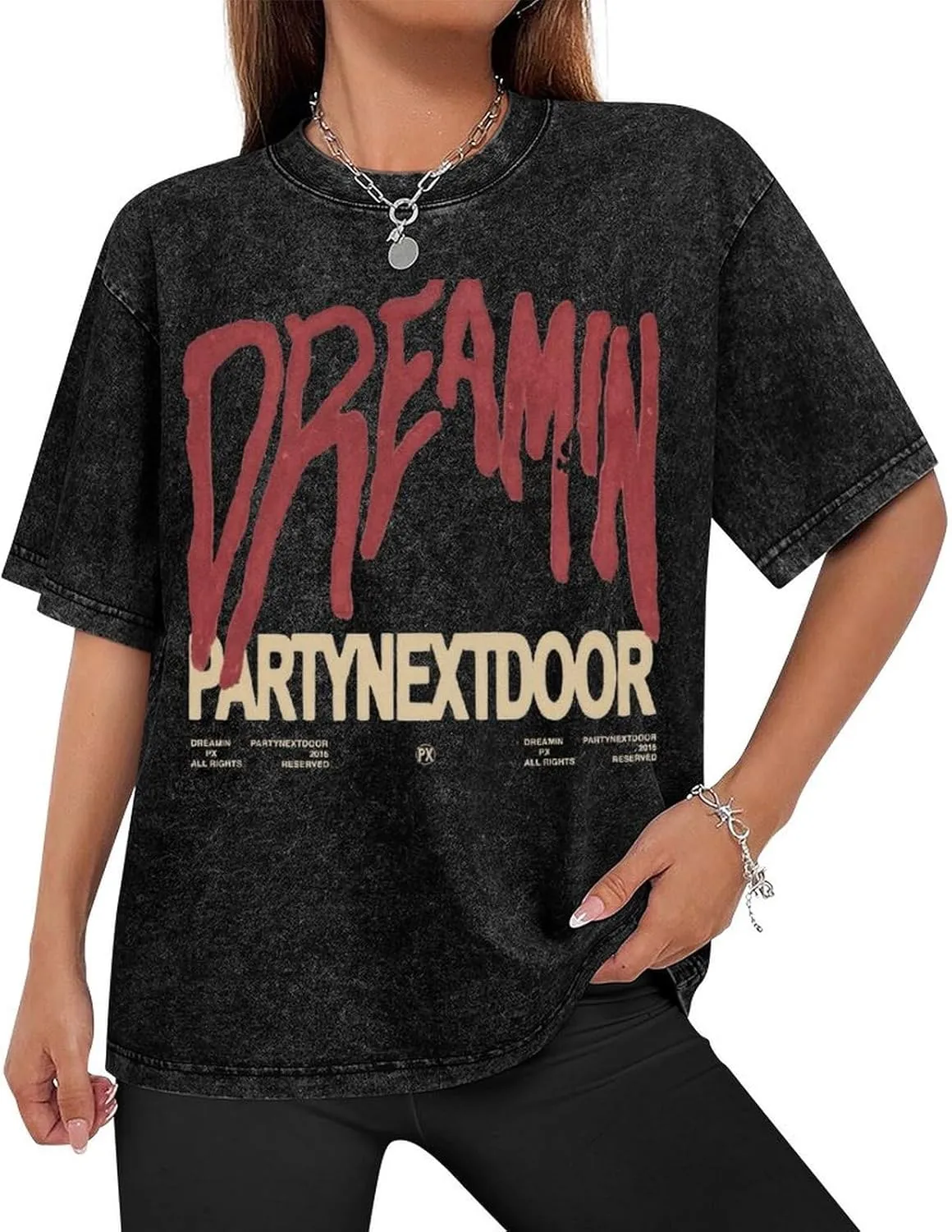 Men Shirt,Rapper Shirts Washed Tshirt Cotton Round Neck T Shirt Oversize T-Shirt for Men Classic Shirts