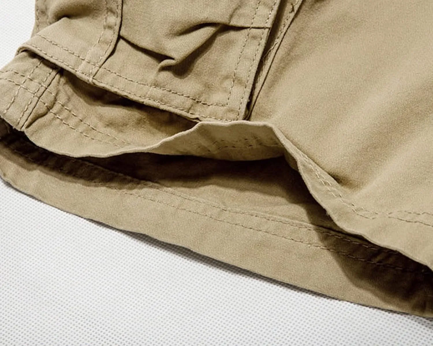 Men's Lightweight Casual Cargo Shorts Twill Zipper Pockets Outdoor Short Pants Cotton Military Army Short No Belt