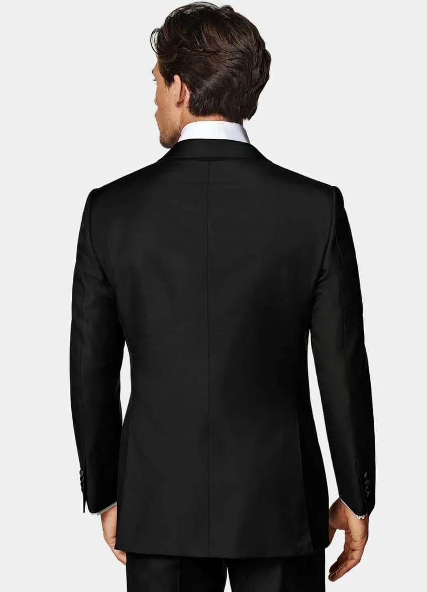Men's Tux Jacket One-Button Shawl Lapel Blazer with White Trim, Formal Wear for Weddings and Dinners