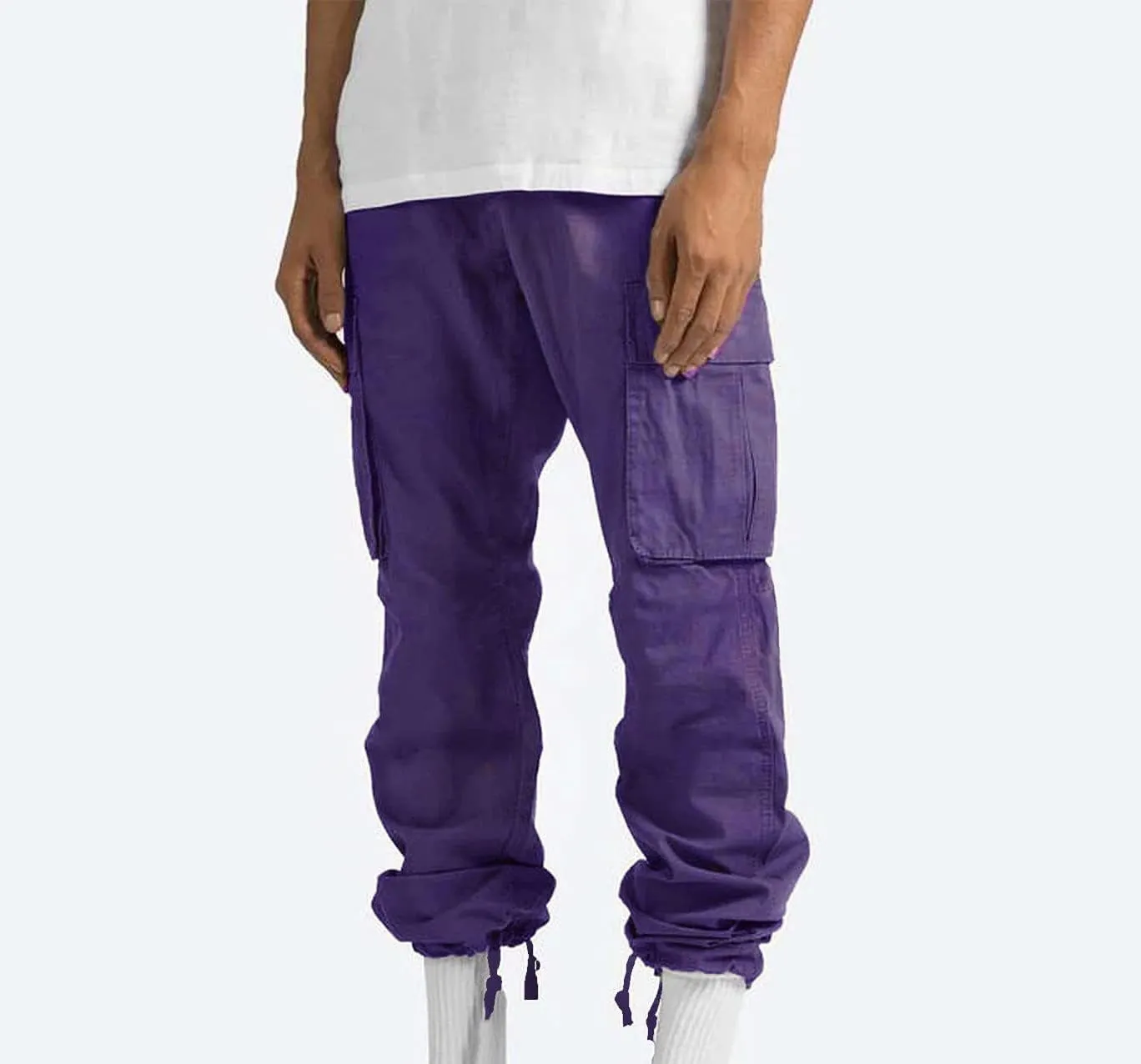 Muscularfit Sweatpants for Men Causal Cotton Multi Pockets Cargo Pants 2023 Baggy Joggers Athletic Pants Loose Fit Sweatpants