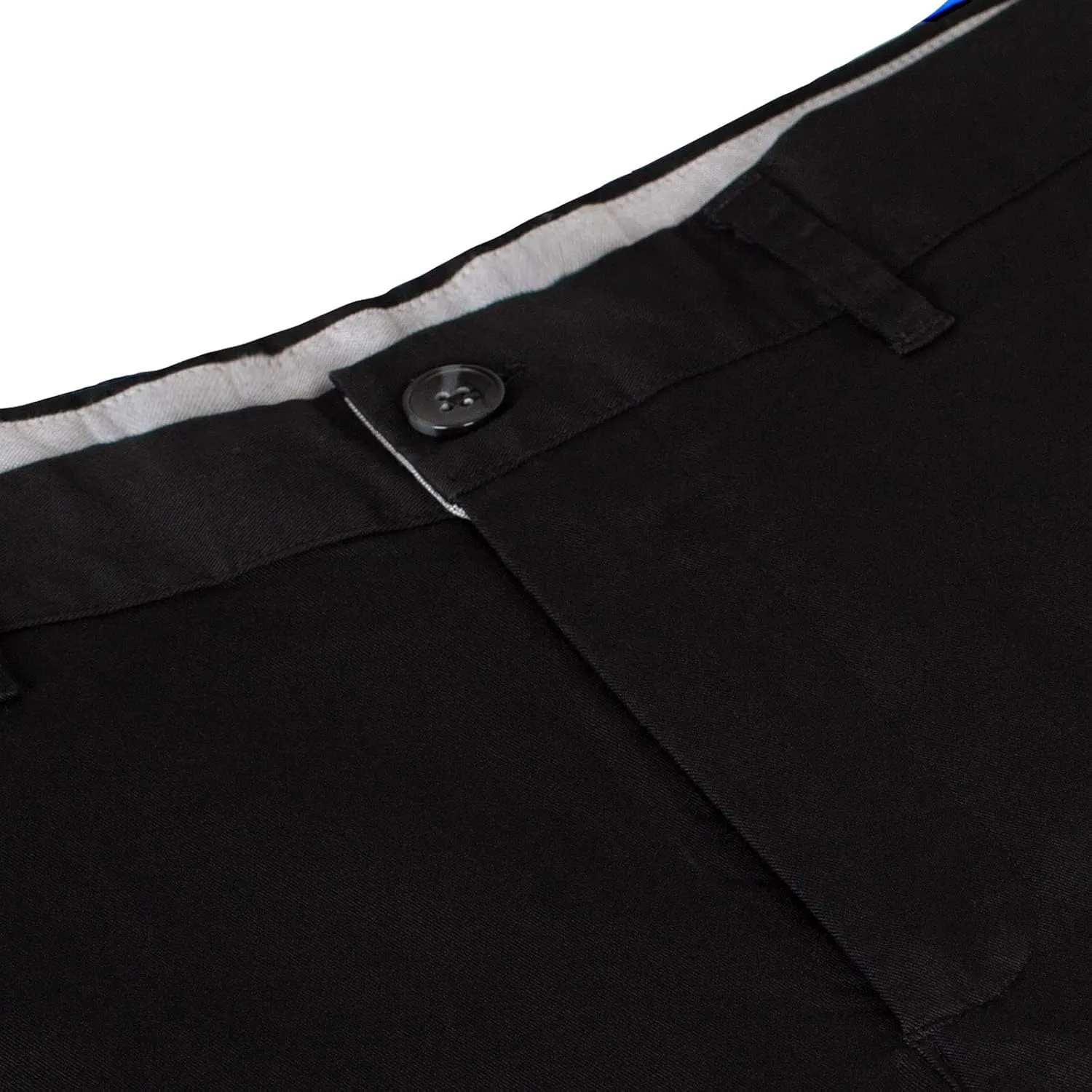 P&L Men's Casual Pants Straight Fit Cotton Stretch Flat Front Trousers for Man