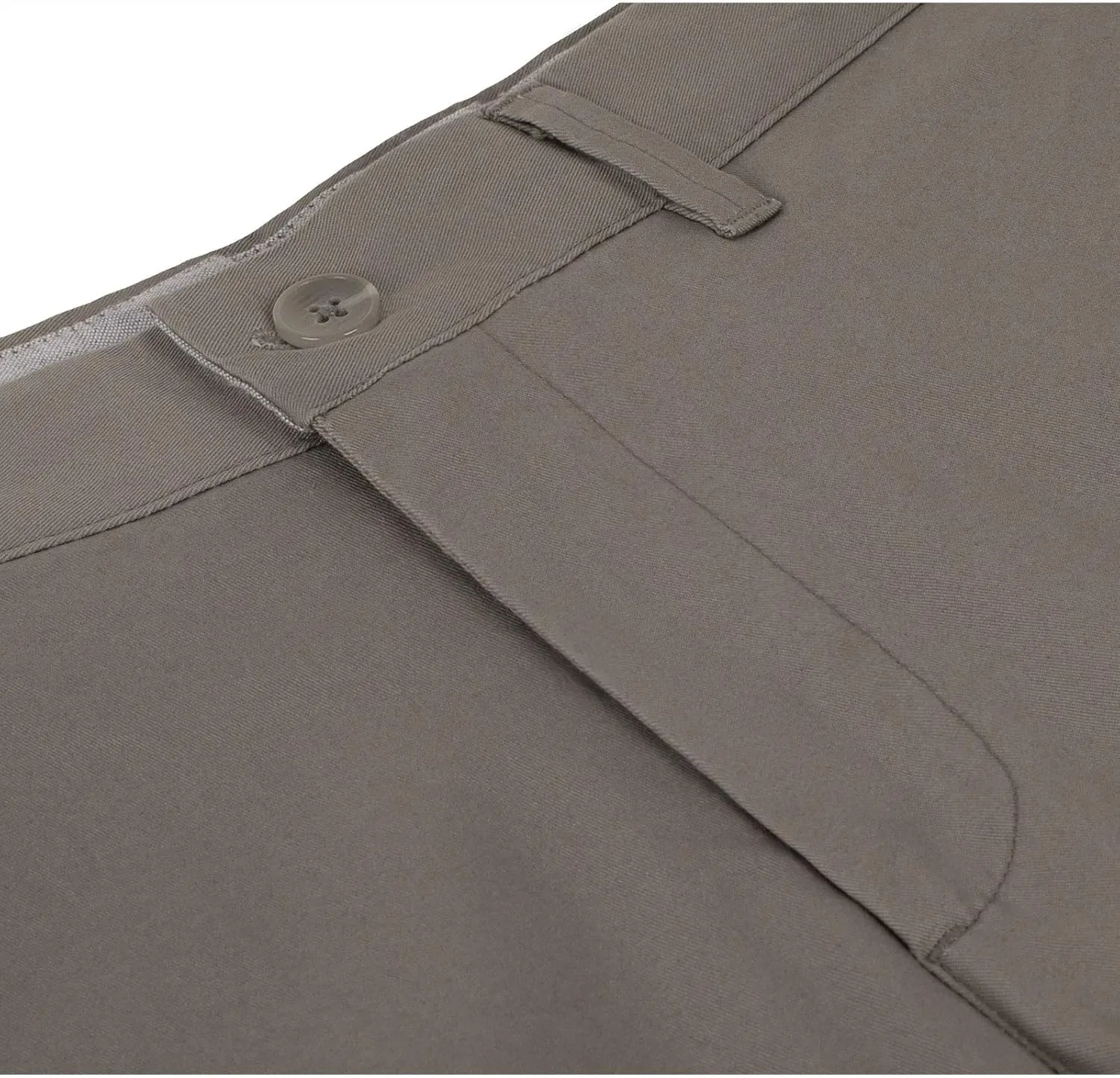 P&L Men's Casual Pants Straight Fit Cotton Stretch Flat Front Trousers for Man