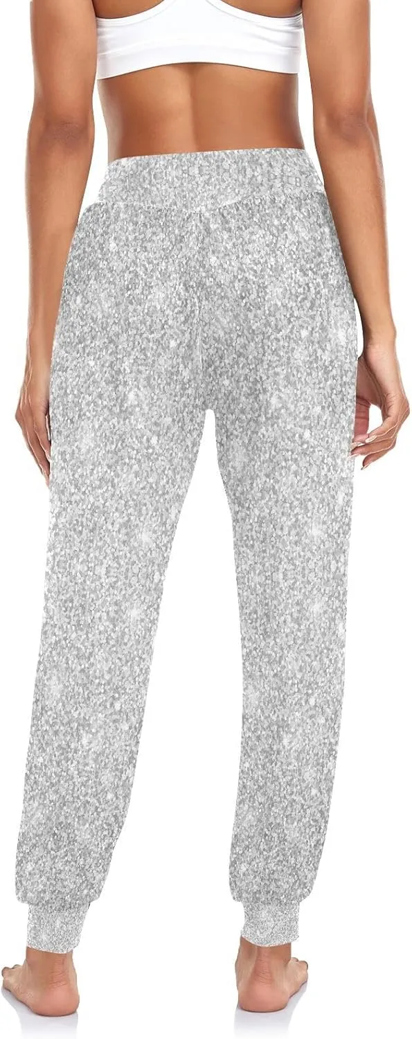 Poeticcity Women Thin Trousers Lounge Harem Sweatpants Yoga Leggings Dance Pants(S-2XL)
