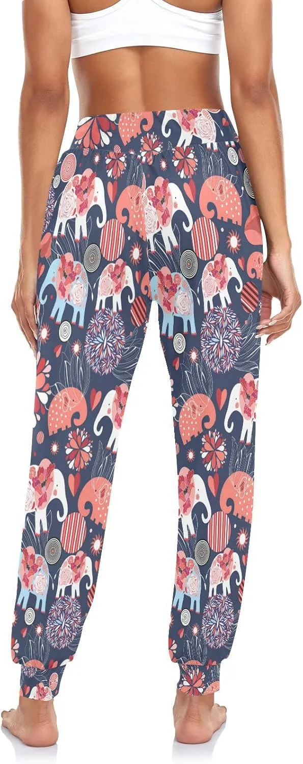Poeticcity Women Thin Trousers Lounge Harem Sweatpants Yoga Leggings Dance Pants(S-2XL)