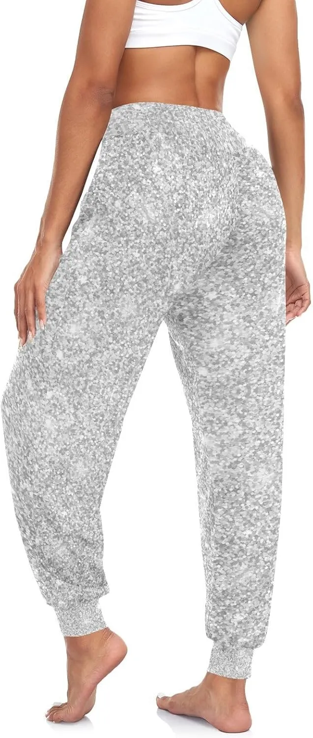 Poeticcity Women Thin Trousers Lounge Harem Sweatpants Yoga Leggings Dance Pants(S-2XL)