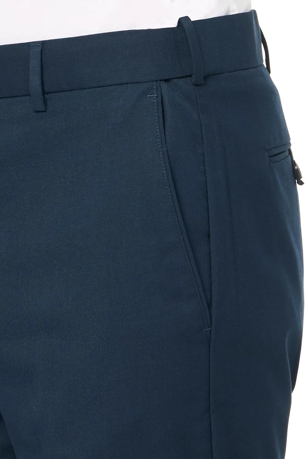 Savane Men's Performance Solid Non-Iron Dress Pants with Expandable Waistband, 29"/30"/32" Inseams, Stretch Gabardine Fabric
