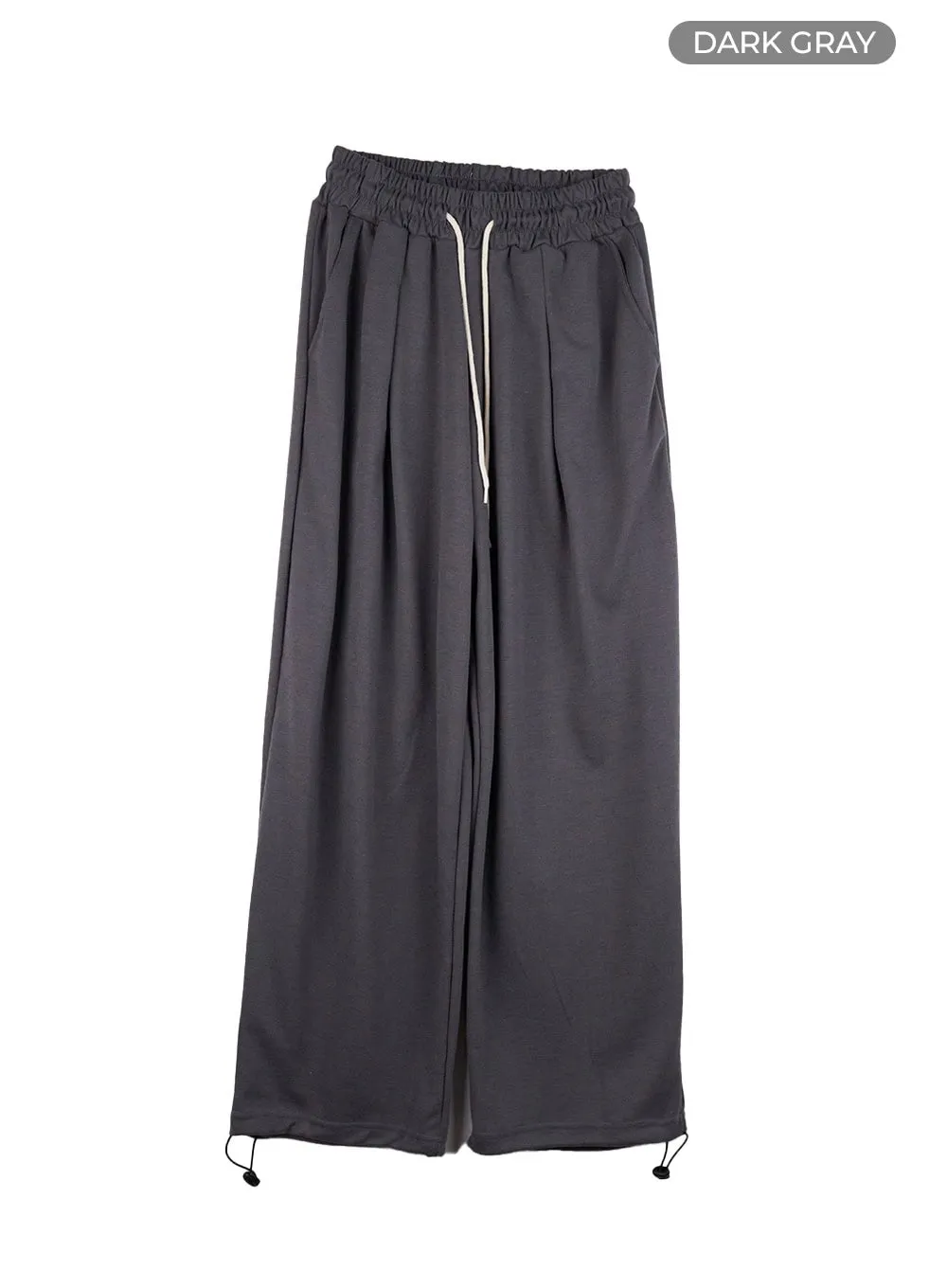 String Pintuck Wide Sweatpants CO419
