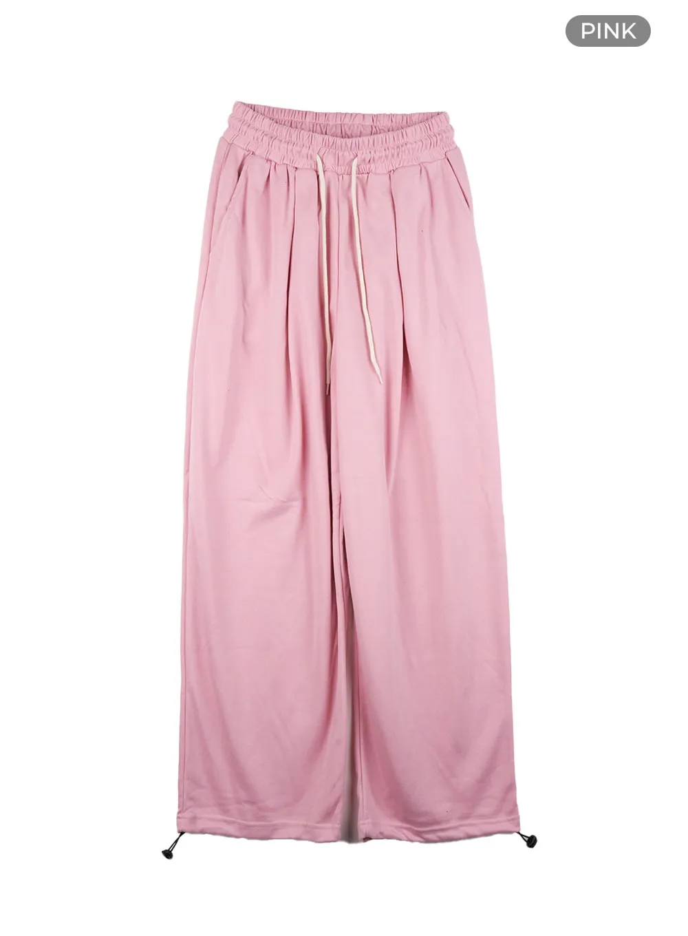String Pintuck Wide Sweatpants CO419