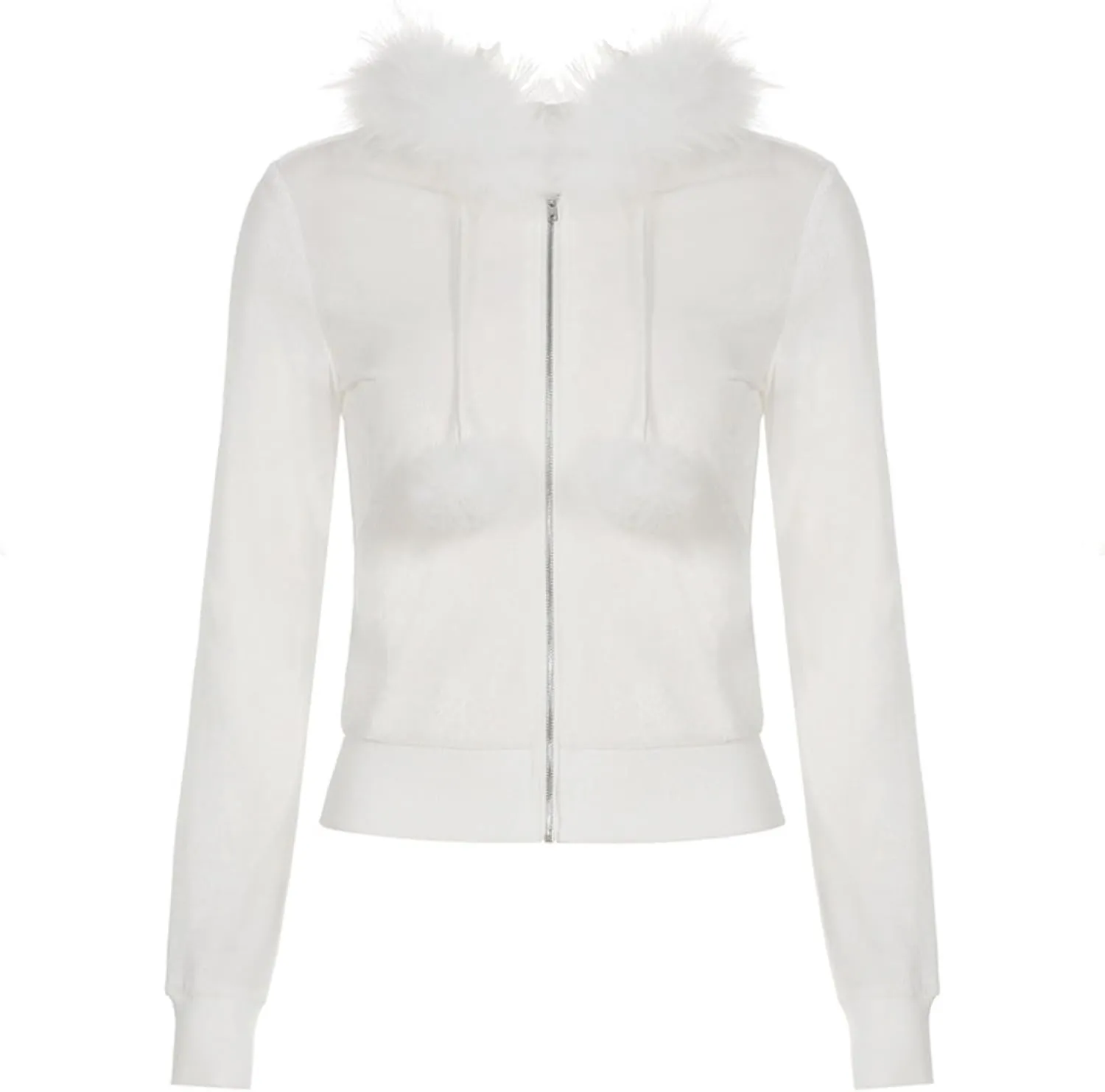 VCM Fur Hoodie Y2K Womens Zip Up Hoodies Camo Lightweight Cropped Sweatshirts Grunge 2000s Clothes Vintage Outerwear