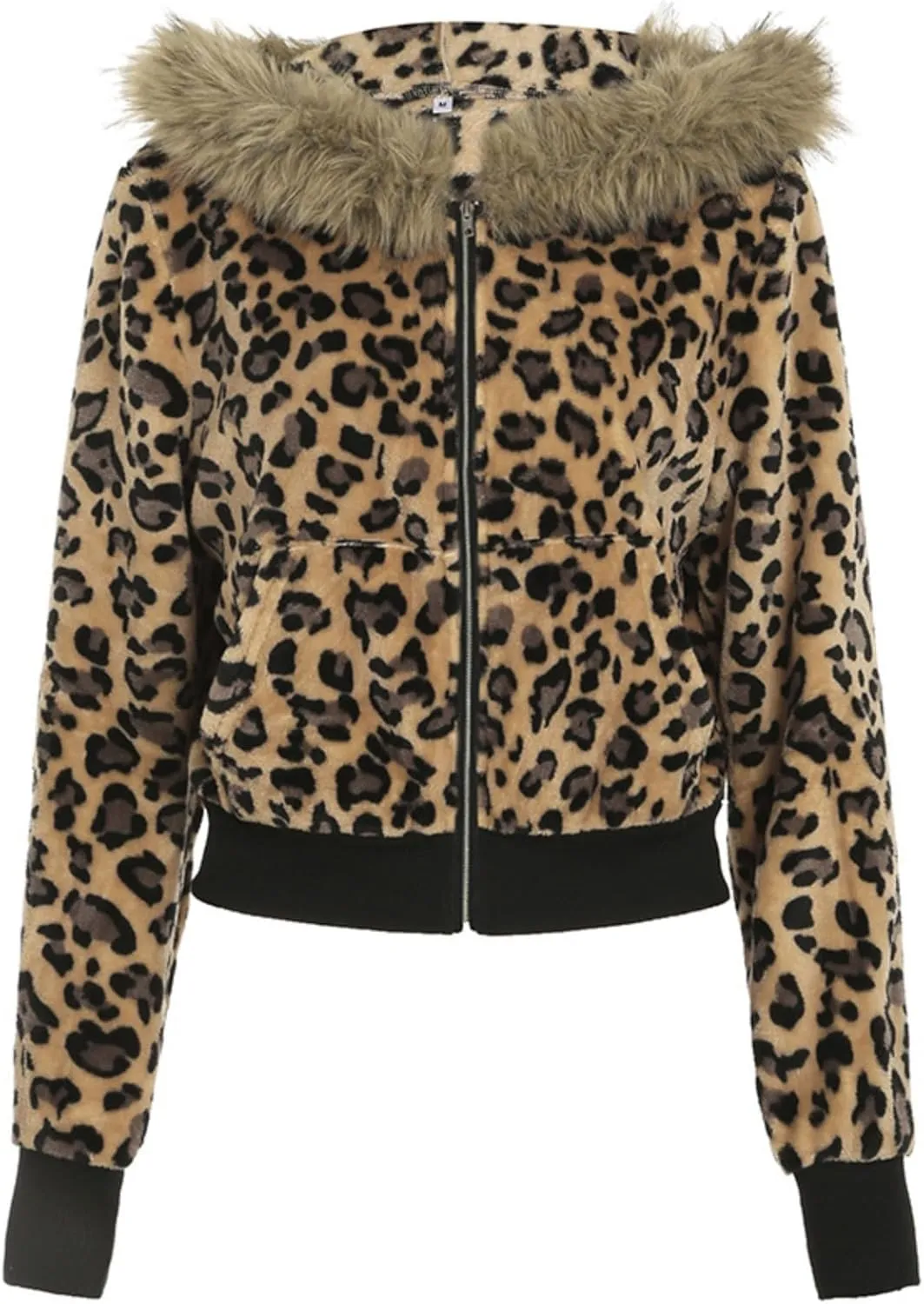 VCM Fur Hoodie Y2K Womens Zip Up Hoodies Camo Lightweight Cropped Sweatshirts Grunge 2000s Clothes Vintage Outerwear