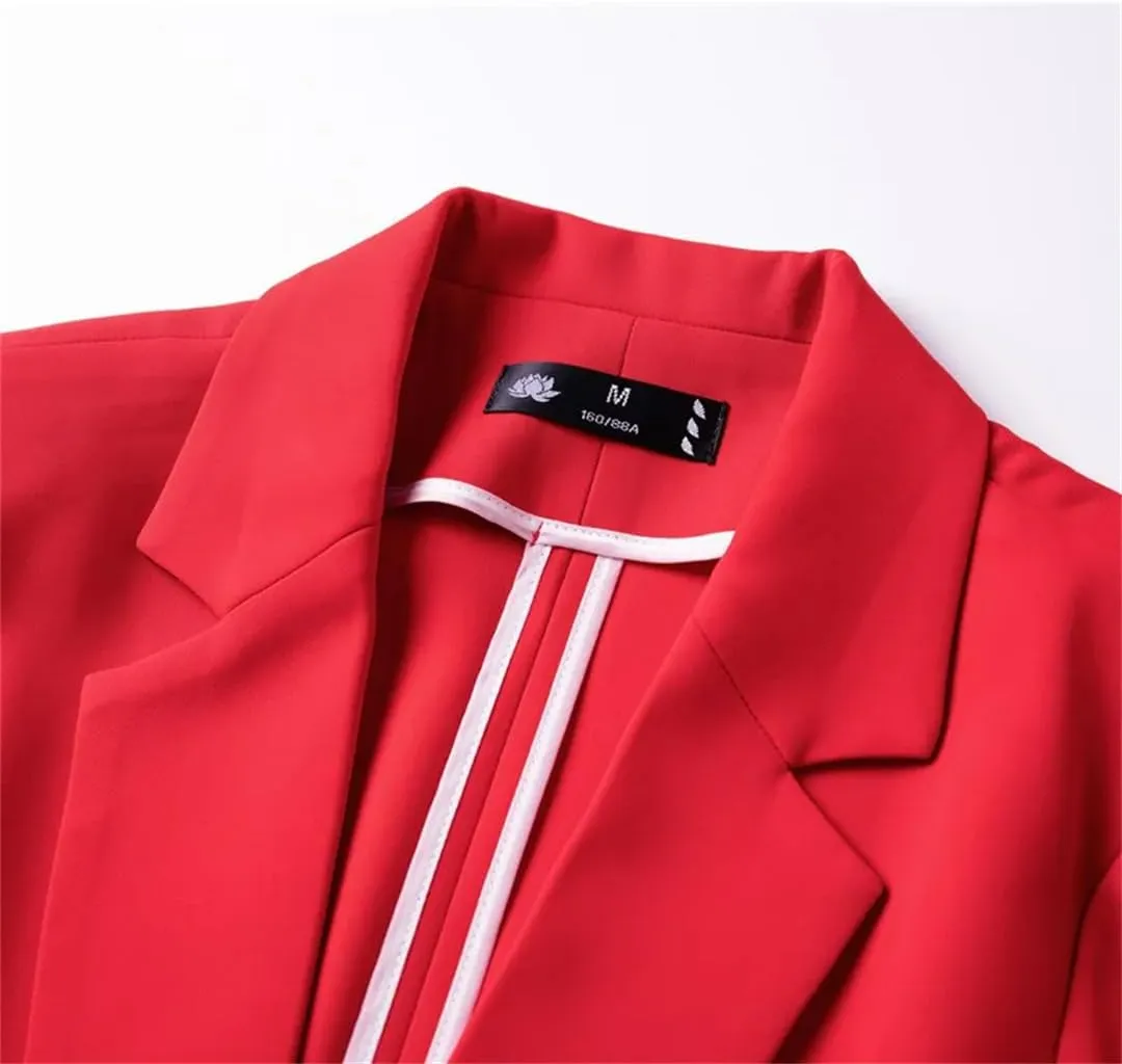 Women Spring Summer Formal Blazer Business Office Work Wear Career Interview Jacket Coat Tops