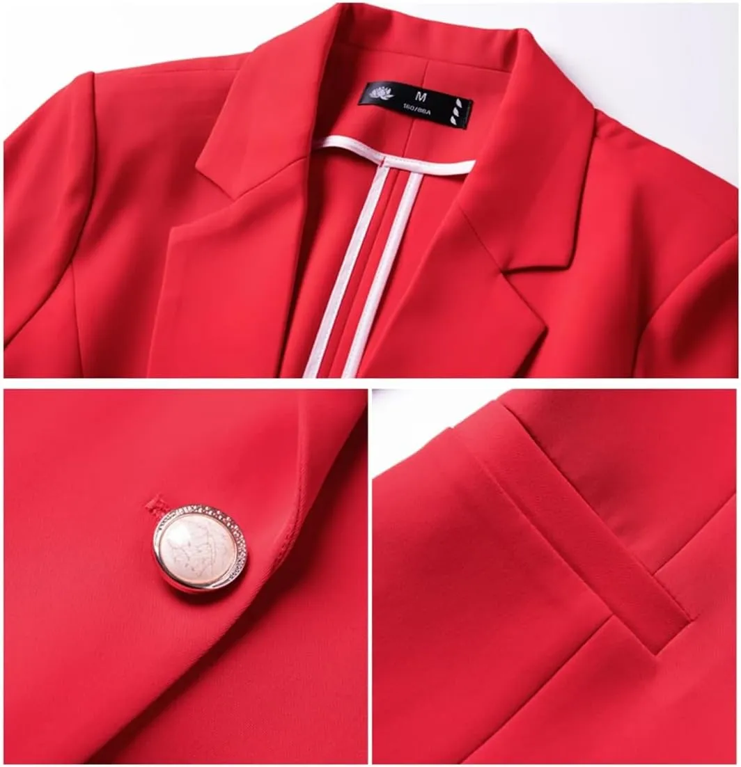 Women Spring Summer Formal Blazer Business Office Work Wear Career Interview Jacket Coat Tops