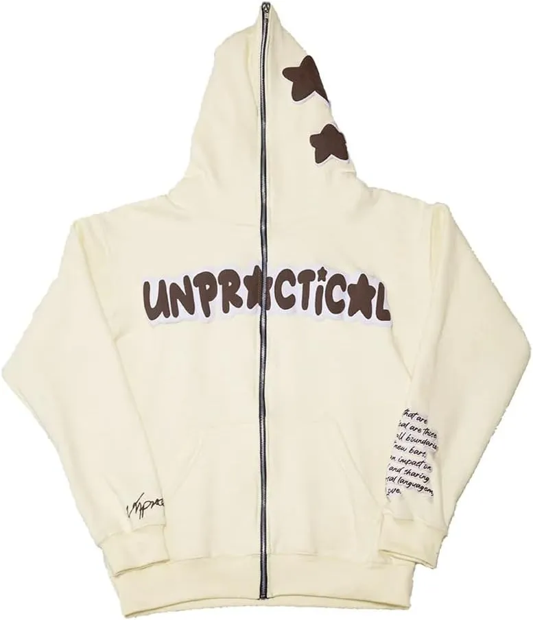 Zip Up Hoodie Y2k Unisex Oversized Graphic Hoodies Grunge Jackets Streetwear Emo Clothes Vintage 2000s